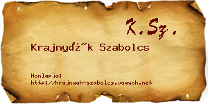 Krajnyák Szabolcs névjegykártya