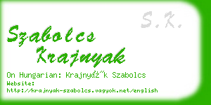 szabolcs krajnyak business card